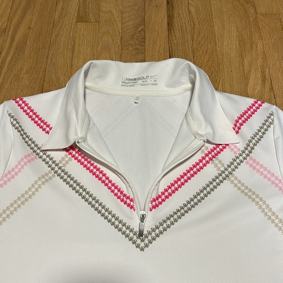 Nike Golf Fit Dry Polyester & Spandex Golf Polo Zippered T-Shirt Size Small(4-6) - Picture 2 of 8